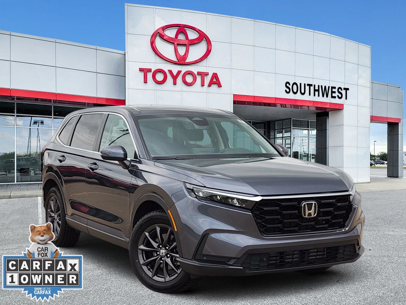 2026 Honda CR-V EX-L in Gray Metallic — front three-quarter view