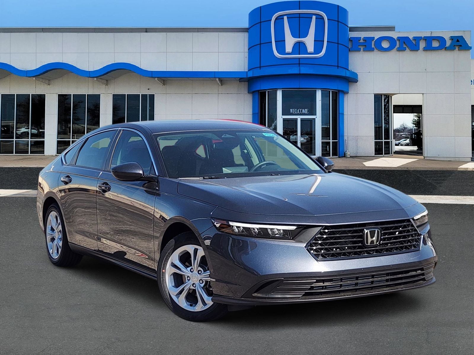 2026 Honda Accord LX in Meteorite Gray Metallic — front three-quarter view