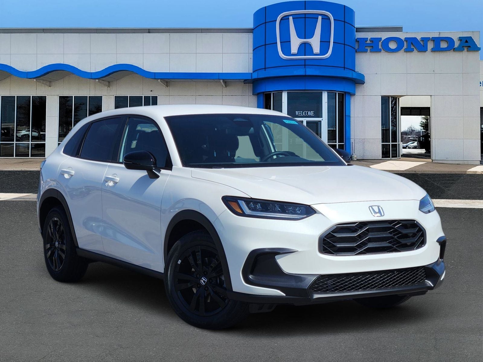 2026 Honda HR-V Sport in Platinum White Pearl — front three-quarter view